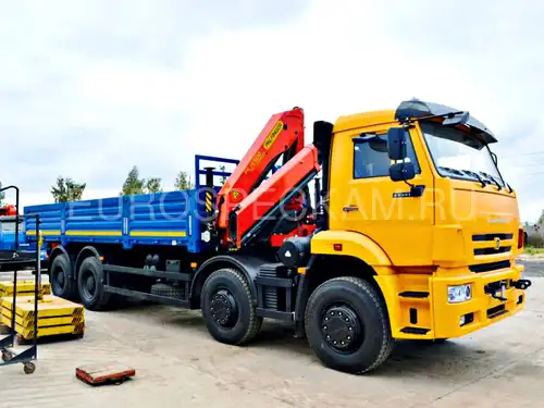 КАМАЗ 65201 бортовой с КМУ Palfinger PK 15500 A